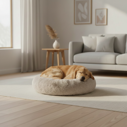 Calming Pet Bed with Dog