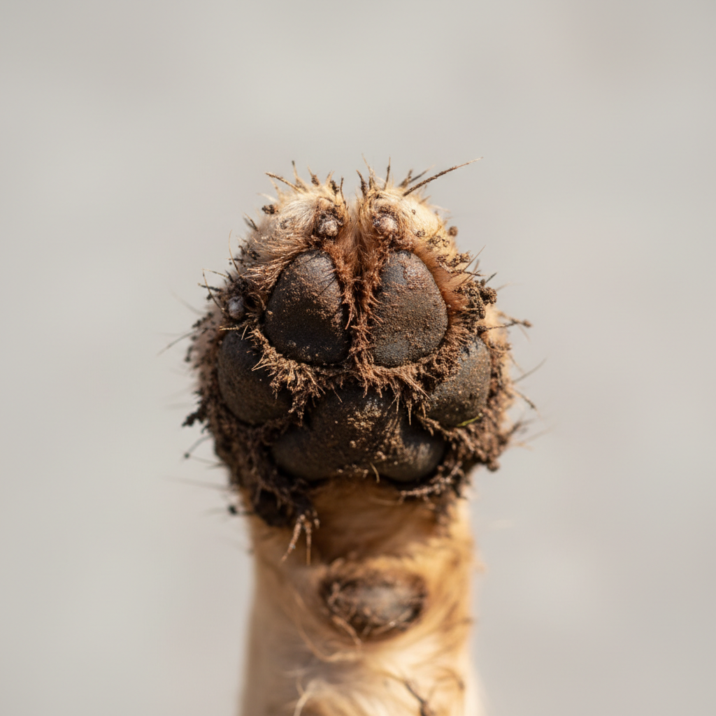 Dirty Dog Paw Before